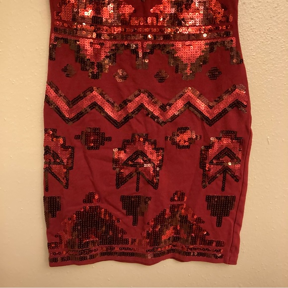Red Sequin Dress - Picture 3 of 7